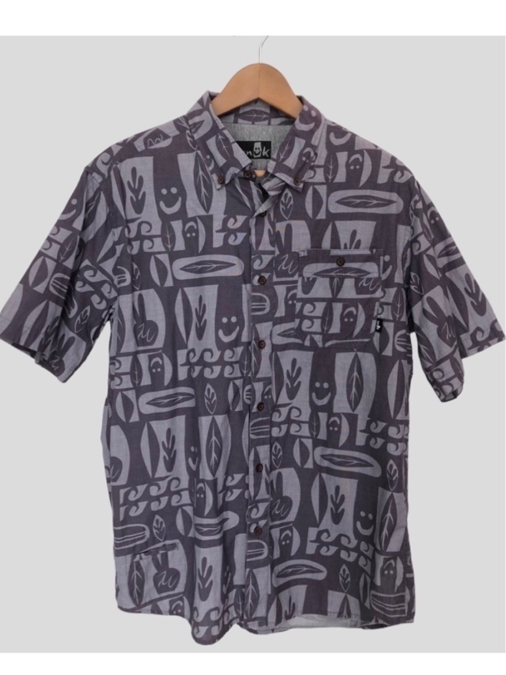 Sanuk Men’s Block Print Button Down Shirt